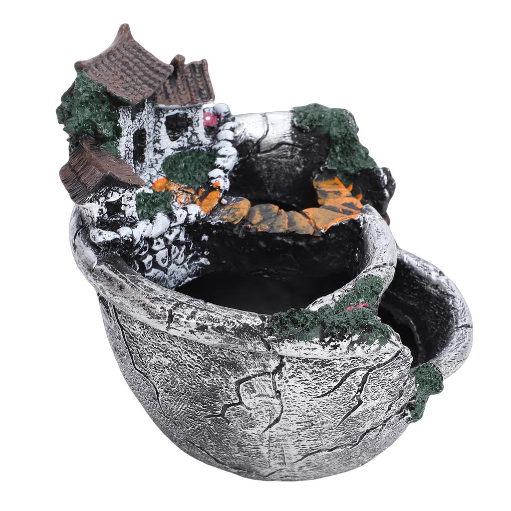 Fairy Garden Plant Pot   Landscape Resin Planter   Decor for Succulents Plants with Small House Ornament Outdoor Indoor Balcony Decor