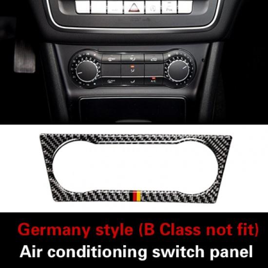 Carbon Fiber For Mercedes Benz W176 GLA X156 CLA C117 A B Class CD Panel Trim Cover Sticker Car Interior