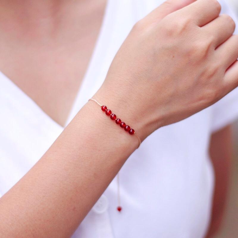 Yeni Roman 4mm Boncuk Bileklik Unisex Ayarlanabilir Çakra Bileklik Obsidyen Kaplan Gözü Taşı Bileklik Bohem Çift Zinciri Bilezik