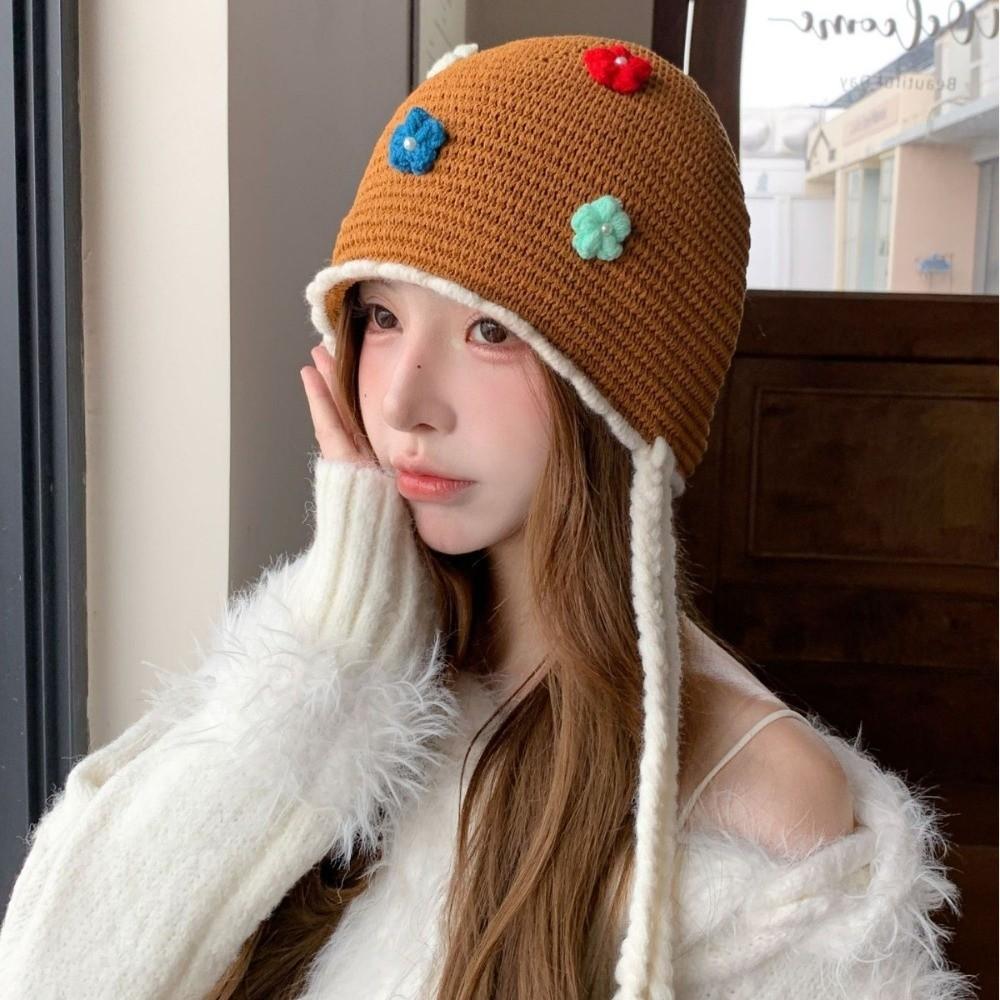 Ear Protection Beanie Cap for Women Windproof Pullover Caps  for Walking Travel Shopping