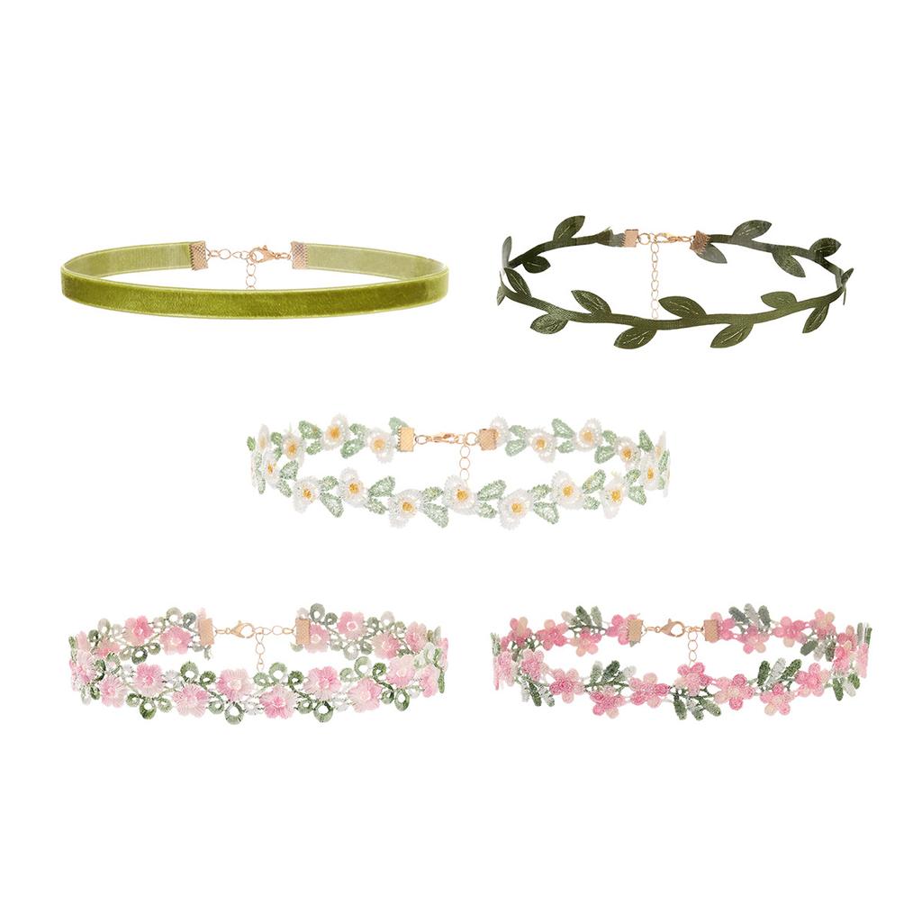 Cold wind pink lace choker necklace collar, fashion velvet necklace