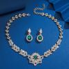 Women's Geometric Rhinestone Necklace Earring Set for Parties Holiday Gifts