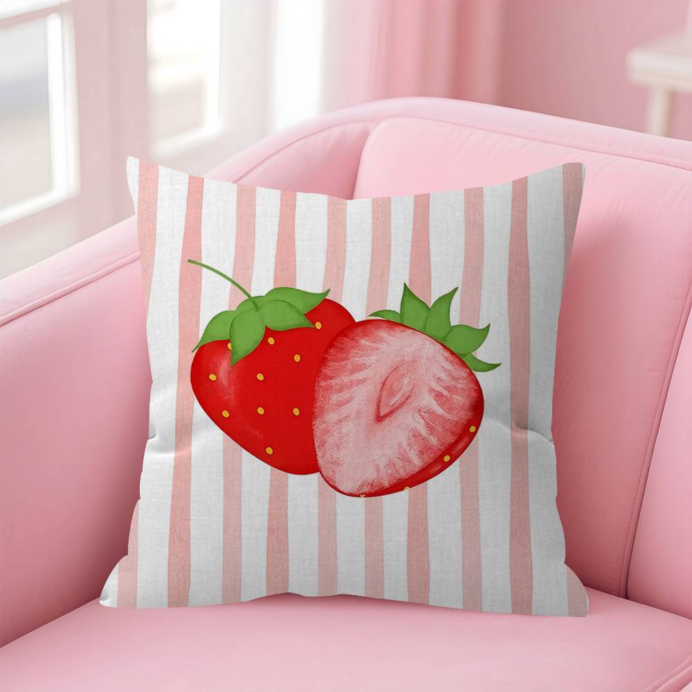 Fashion Strawberry Pillow Gift Home Office Decoration Pillow Bedroom Sofa Car Cushion CoverPillow Case