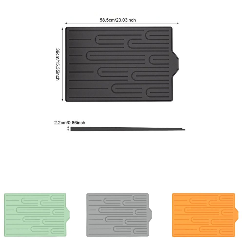 Heat Resistant Kitchen Sink Mat Drainage Function Dish Drying Pad Home Kitchen
