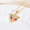 18k Gold Plated Copper Zircon Necklace: Fashionable, Non-Fading, Lightweight Clavicle Chain Jewelry