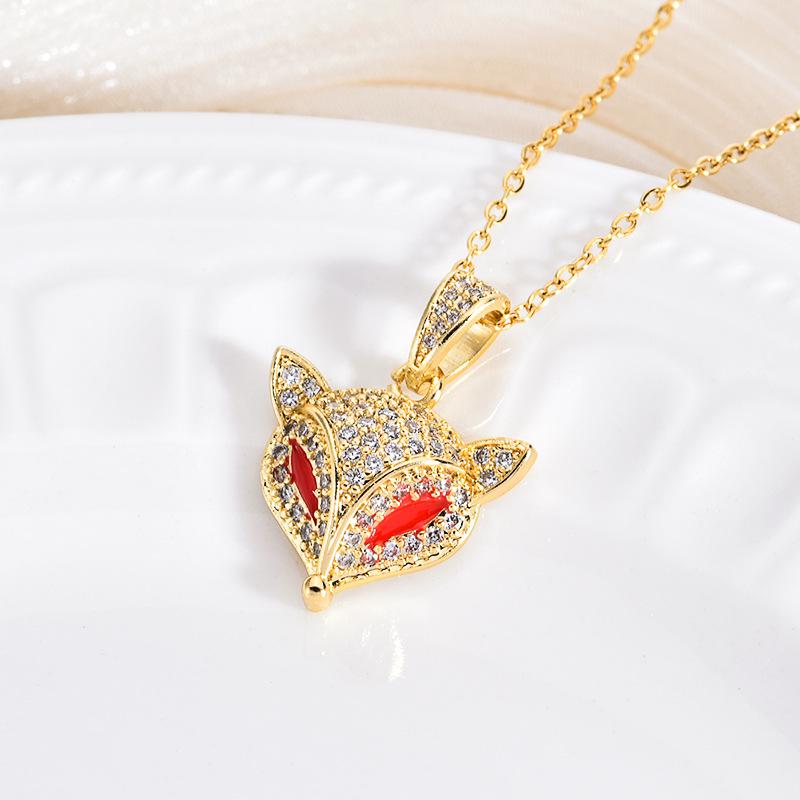 18k Gold Plated Copper Zircon Necklace: Fashionable, Non-Fading, Lightweight Clavicle Chain Jewelry