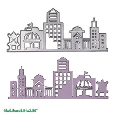 City House Cutting Dies Metal Stencil DIY Scrapbooking Album Paper Card Embossing Craft Art Die Cut Building School