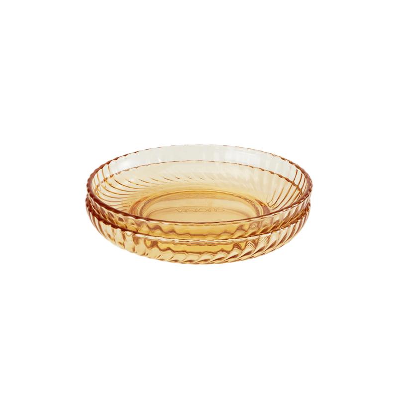 Corning VISIONS Amber 7-inch Small Plate 2-Piece Set
