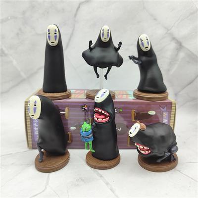6pcs/set No Face Man PVC Action Figure Collection Model Toys 5-8cm