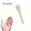 10pcs Mini Wooden Honey Spoon,Honey Long Handle Wooden, Honey Jar Supplies,Milk Tea Mixing Stick, Dessert Tools, Kitchen Gadget