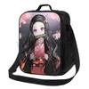 Anime Nezuko Isolierte Lunchbox Kühltasche Reise Tragbare Aufbewahrungstaschen Mädchen Wiederverwendbar Auslaufsicher Multifunktional Bento