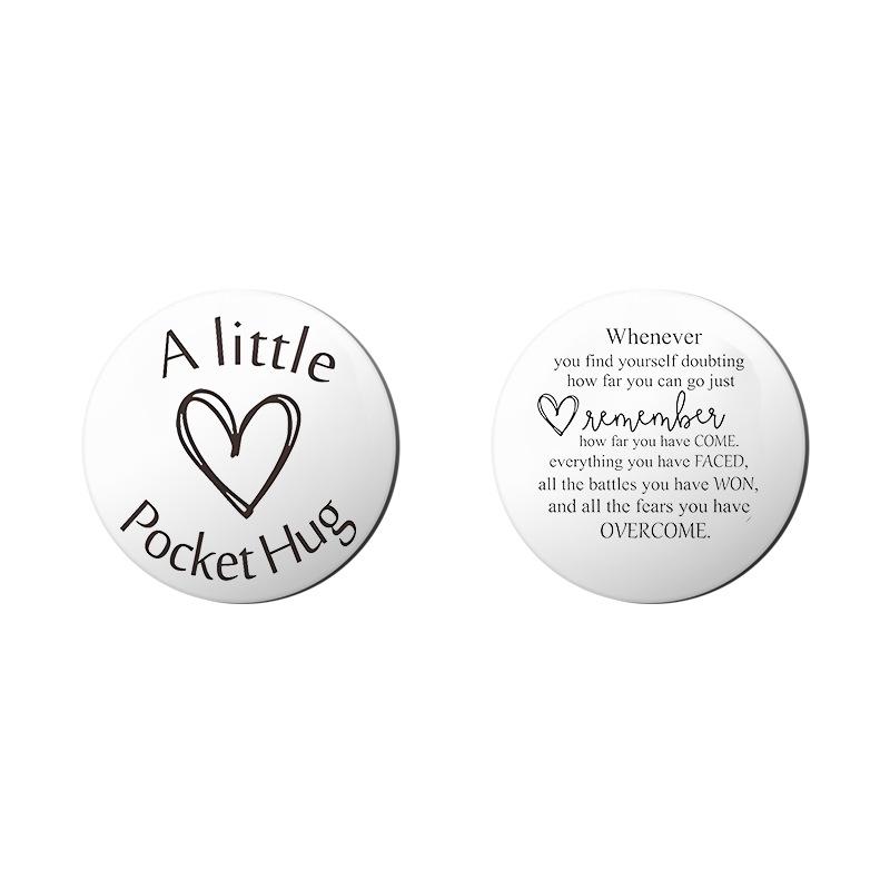 Double-Sided Stainless Steel Decision Coin with Custom Logo Leather Keychain