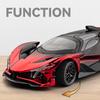 1/24 Apollo Project EVO Electroplated Sports Car Alloy Model Diecast Metal Racing Car Vehicles Home Trendy Toy Decorations Gifts