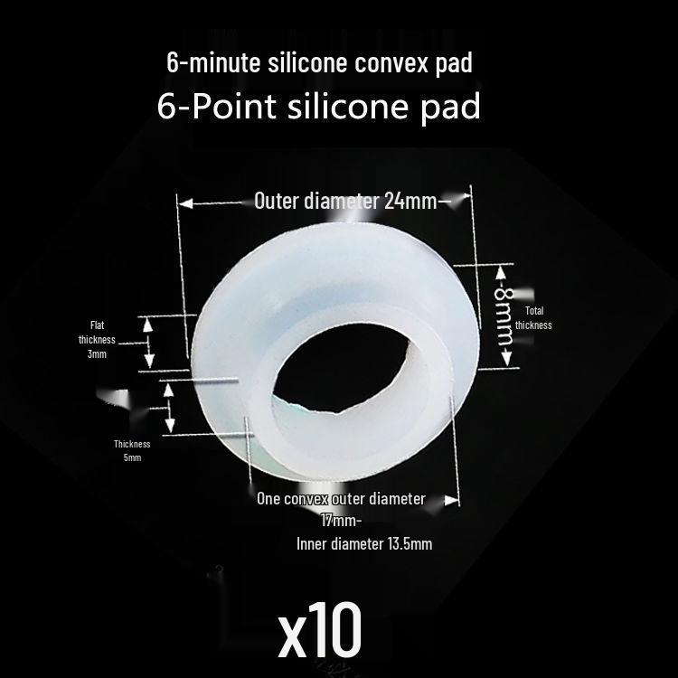 High-Temp Resistant Silicone Convex Washer for 4/6-Point Shower Hose with Mid-Convex Gasket