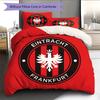 Eintracht Frankfurt FC Mintás Ágynemű Otthoni Dekoráció Születésnapi Ajándék (1 db paplanhuzat + 2 db párnahuzat, mag nélkül)