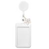1pc Colorful Sliding Id Badge Holder Retractable Flower Charm Credit Pass Doctor Nurse Teacher Office Worker Daily Accessory