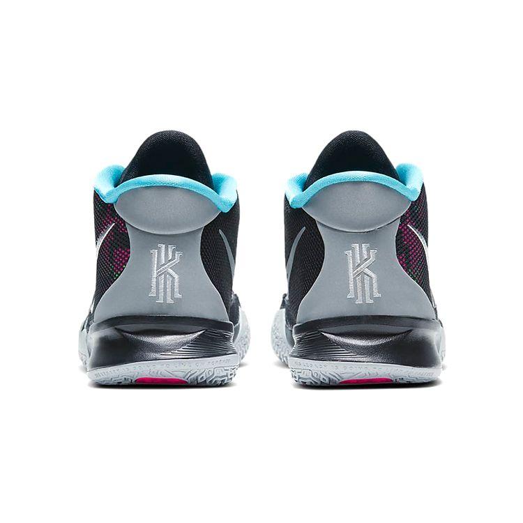 Nike Kyrie 7 GS Pixel Camo Kinder-Sneakers Schwarz Light-Smoke-Grey Blue-Fury CT4080-008