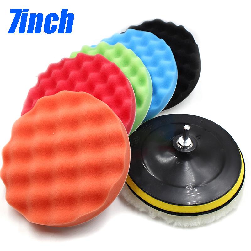 Car Polishing Sponge Pads Kit Foam Pad Buffer Kit Polishing Machine Wax Pads for Auto Motorcycle Motor Vehicle Removes Scratches