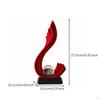 Feng Shui Ornament Abstract Resin Sculpture Crystal Ball Decor Sculptural Figurine Black