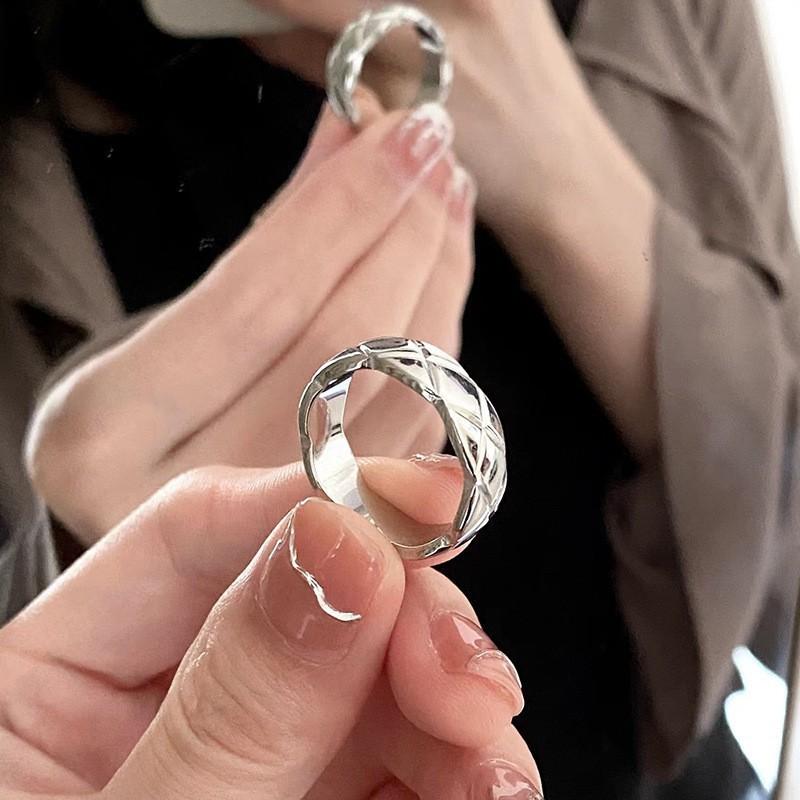 Zircon Black Sophisticated Ring For Women Unique Adjustable Style Geometric