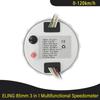 Universal 85mm 3 in 1 Multifunctional 0-120 0-200 KM MPH GPS Speedometer with 8000RPM Tachometer Fuel Level 7 Colors Backlight