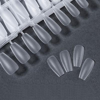 240Pcs Ultra-Thin Matte False Nail Tips with Box Full Cover Fake Nails Press On Nails Nail Extension Manicure Tool