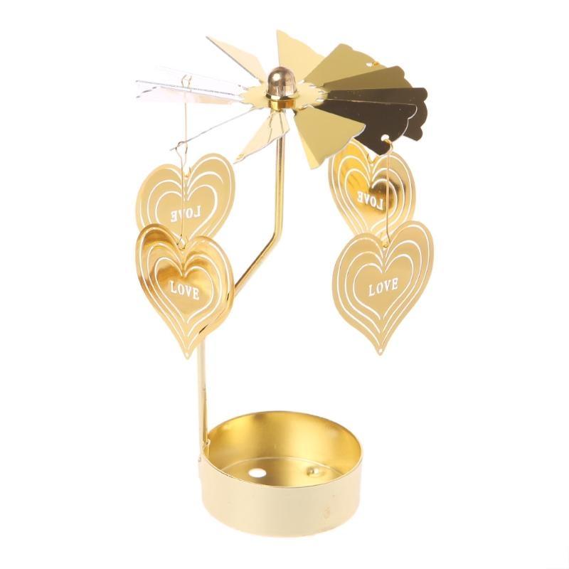 Candlestick Rotatings Spinnings Carousel Light Holders Home Dinner Wedding Bar Party Decorations