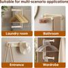Scalable Clothes Hanger Organizer Wall-Mounted Adjustable Clothes Hangers Storage Rack for Closet Laundry Room