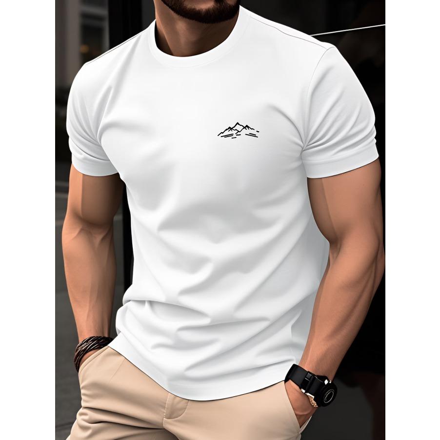 Herren 100% Baumwolle T-Shirt Neues Einfaches Rundhals Oberteil aus Baumwolle - Hautfreundlich und Atmungsaktiv, Geeignet für Sommer Outdoor Freizeit und Hauskleidung