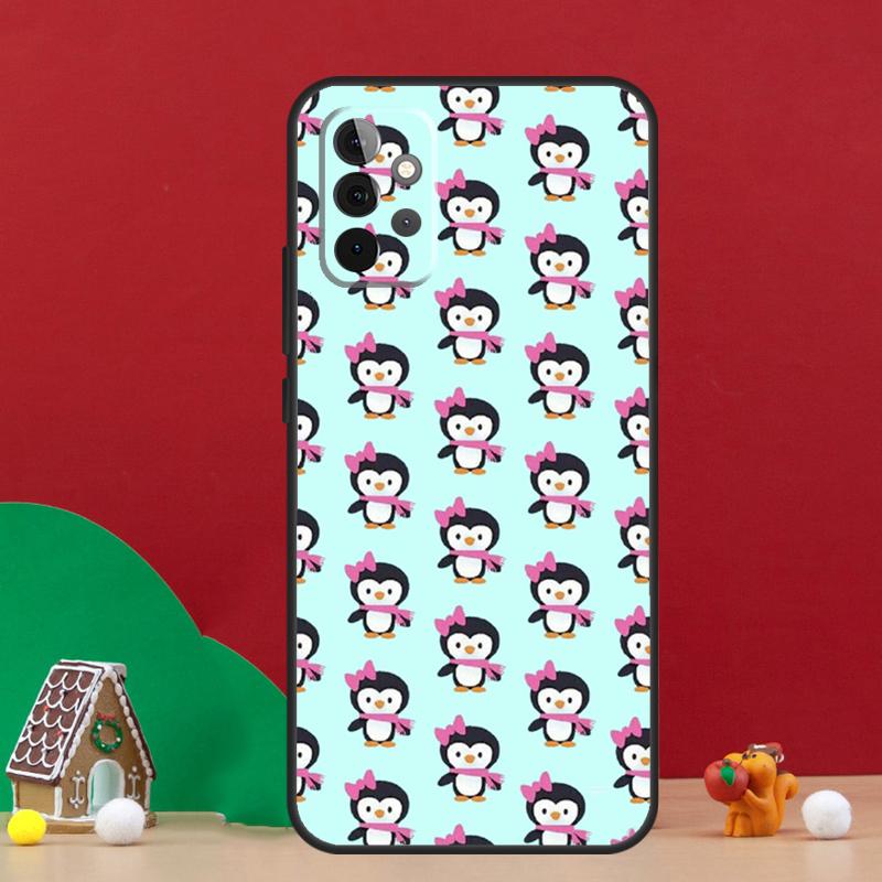 Cute Penguin Pattern Case For Samsung Galaxy A17 A06 A16 A56 A36 A54 A34 A14 A52 A32 A13 A23 A33 A53 A15 A35 A55