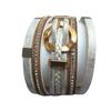 Bracciale da Donna in Ecopelle Stile Bohemien con Chiusura Magnetica