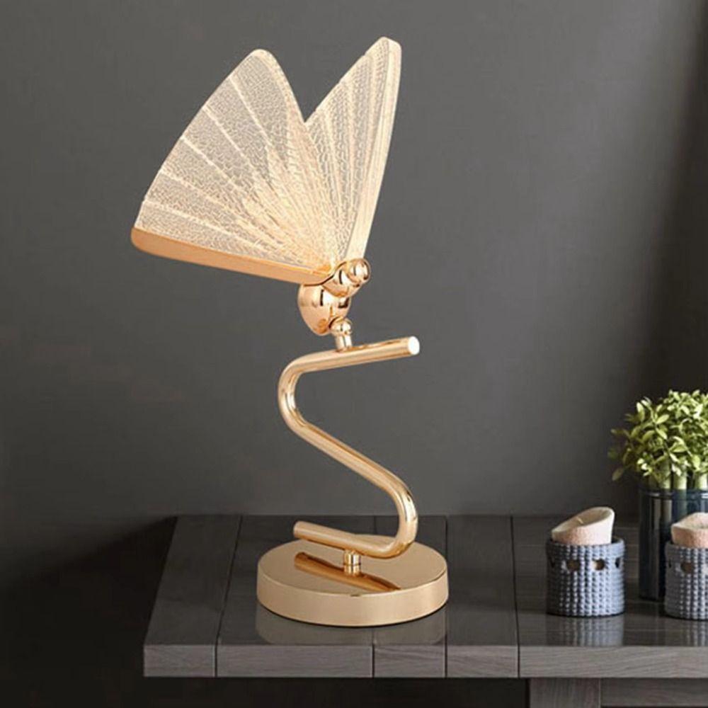 Modern Design Butterfly Table Lamp Luxury Light Nordic Style Bedside Lamp Butterfly Lampshade LED Technology Lighting Fixtures