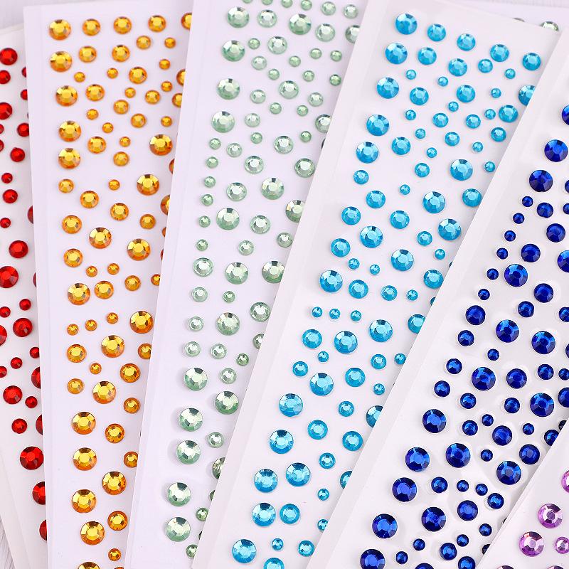 1Pcs Music Festival Party Face Jewelry Decoration Rhinestone Crystal Kids Toy DIY Diamond Stickers Eye Makeup Self-adhesive Nail