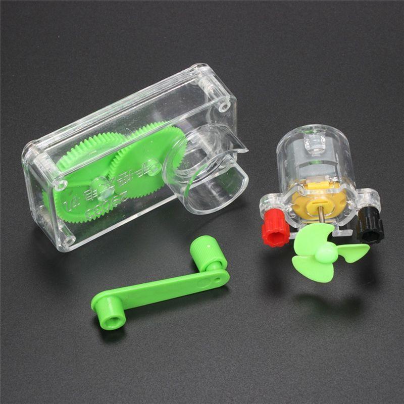 AEE4-5PCS Hand Generator Portable Generators Portable Hand Generator Experimental DIY Model Generator Electricity Generator