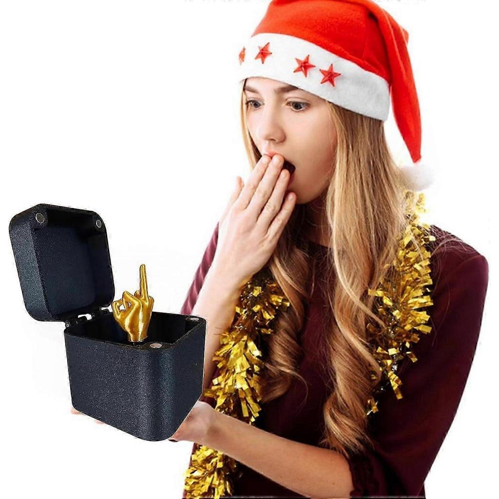 Middle Finger Surprise Gift Box, Funny Pop Up Surprise Gift Box, Christmas Halloween Novelty Fun Prank Gift for Office Desk Decor Home Dcor