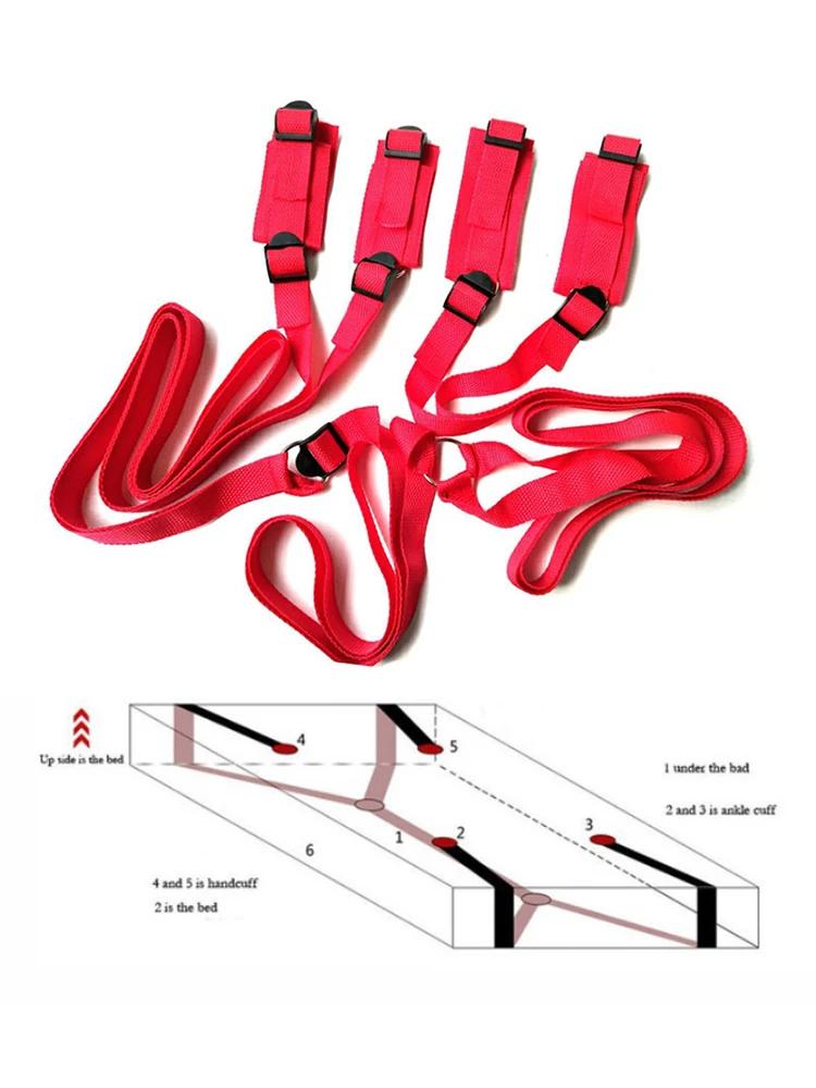 Adult Game Restraints Fetish Erotic Sex Toys For Couples Women Bandage Slave Collars Obedience Handcuffs Master Bondage Kit