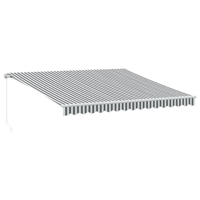 VidaXL Auvent manuel rétractable anthracite et blanc 400x350 cm, auvent, auvent de porte, auvent de jardin, store, auvent de 3215792