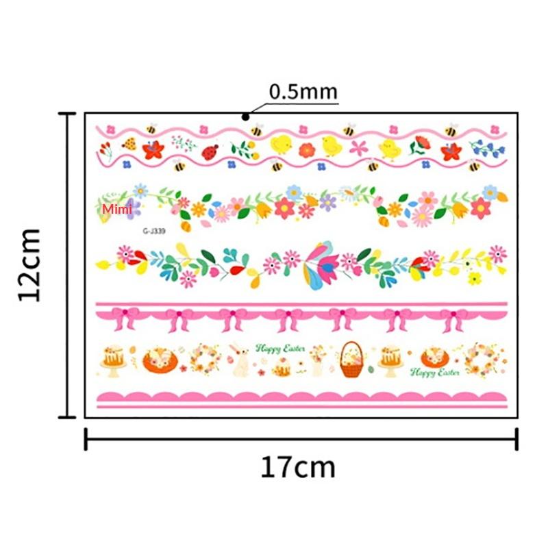 

Easter Temporary Tattoo Stickers, Holiday Party Cartoon Bunny Easter Egg DIY Creative Hands-on Egg Stickers
