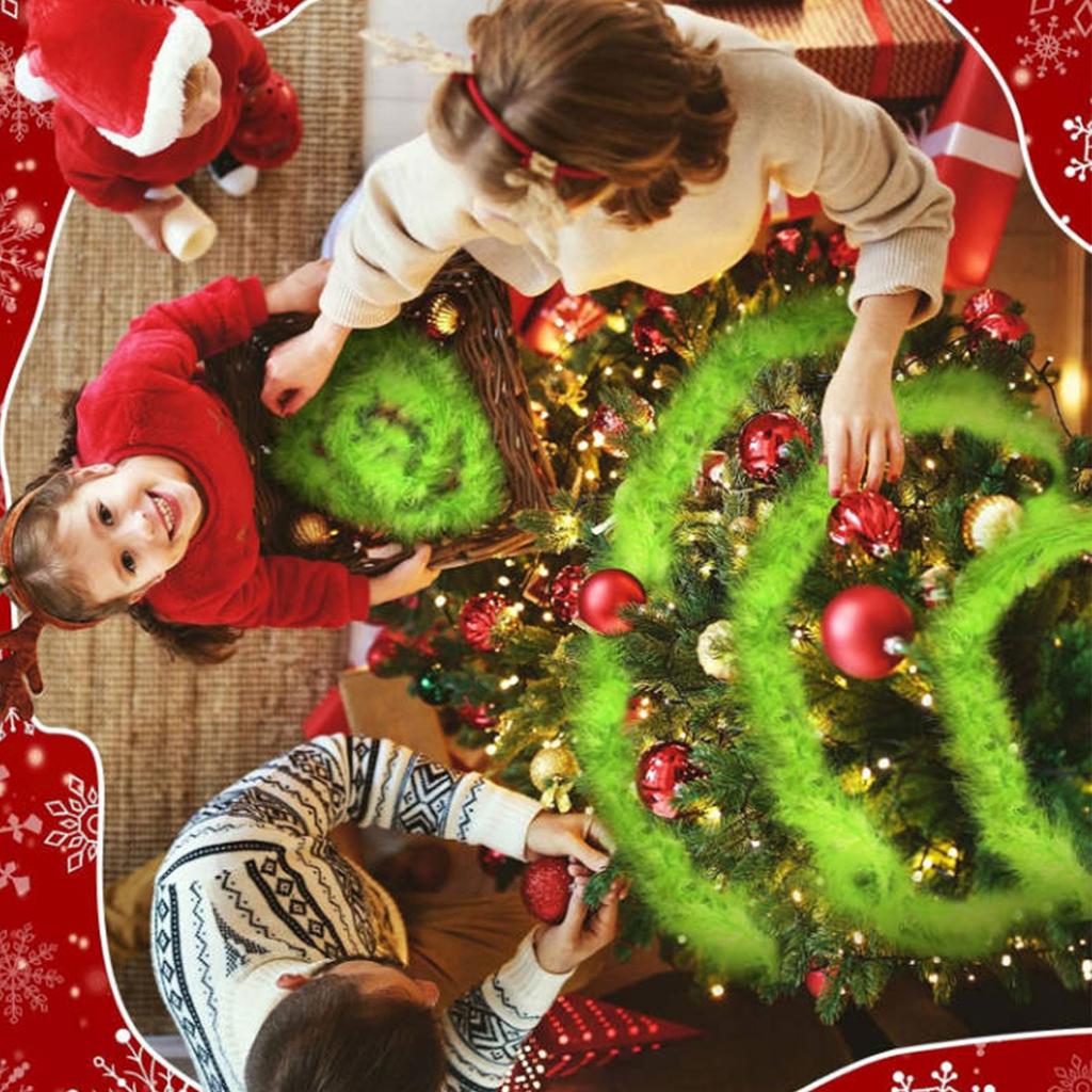 3 Pieces 20ft Christmas Garlands Lime Green Christmas Tree Decorations Christmas Tree Hanging Garland Artificial