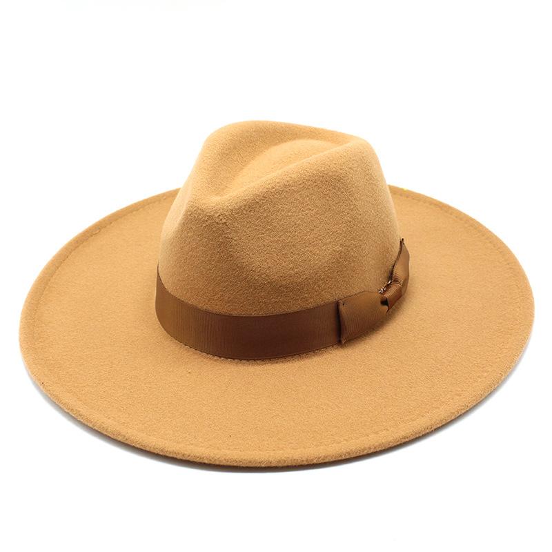 

2021 Woolen Eaves Jazz Top Hat Men And Women S Casual Peach Heart Top Big Edge Jazz Hat M（56-59cm）