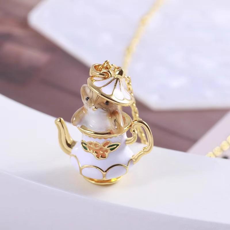 Trendy Chinese-Style Teacup Mouse Earrings: Playful, Chic, Personality-Driven Design for Women