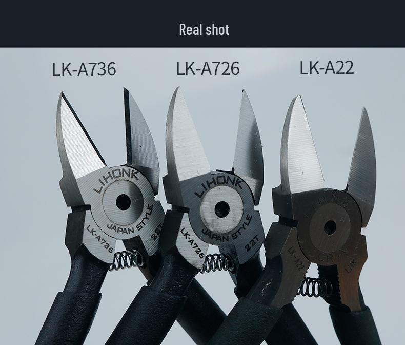Chrome Vanadium Steel Diagonal Cutting Pliers: Pointed Nose, Flat Mouth, Mini Model for Electronics