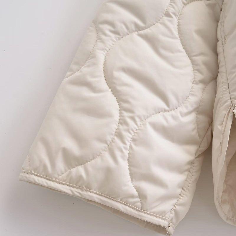 Kaslead New Arrival Women's Clothing Fashion Style Stylish Simple and Versatile Bows Style Cotton Coat Jacket 1255992