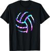 Volleyball Outline Blue Purple Tie Dye Look Great Gift Teens T-Shirt