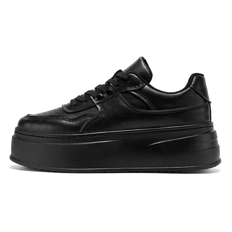 Scarpe Autunnali da Uomo Nuove Sneakers Traspiranti Bianche Versatili con Suola Spessa che Aumentano l'Altezza Scarpe Sportive e Sneakers Casual