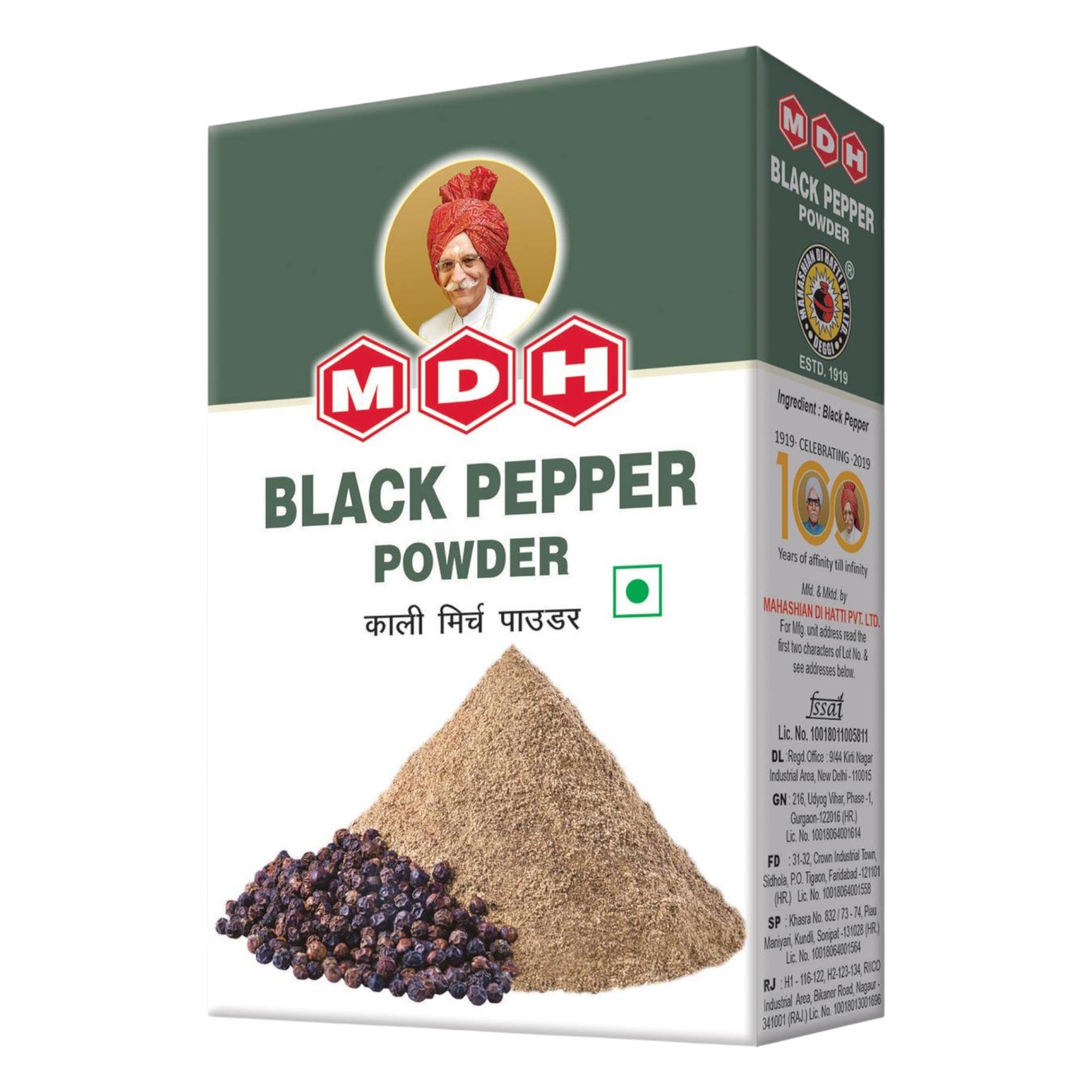 

MDH Kali Mirch Black Pepper Powder 100g Pack of 1 | Aromatic Spice for Cooking and Seasoning