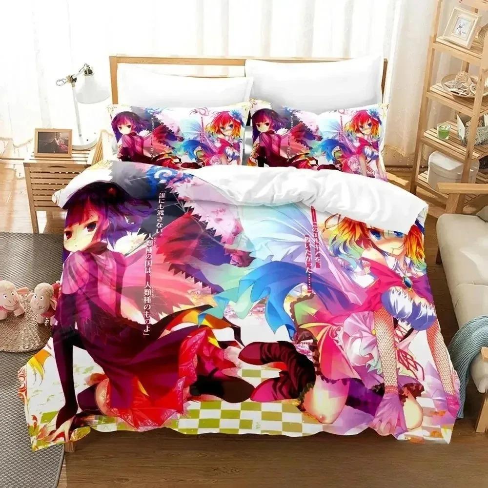 Comforter 3D Print Anime No Game No Life Bedding Set Bedroom Soft Modern S Comefortable Kids