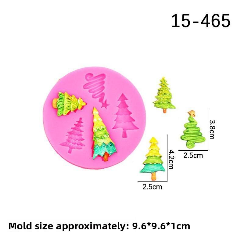 Conjunto de Moldes de Silicone de Natal Para Decorações de Bolo de Homem de Gengibre e Árvore DIY