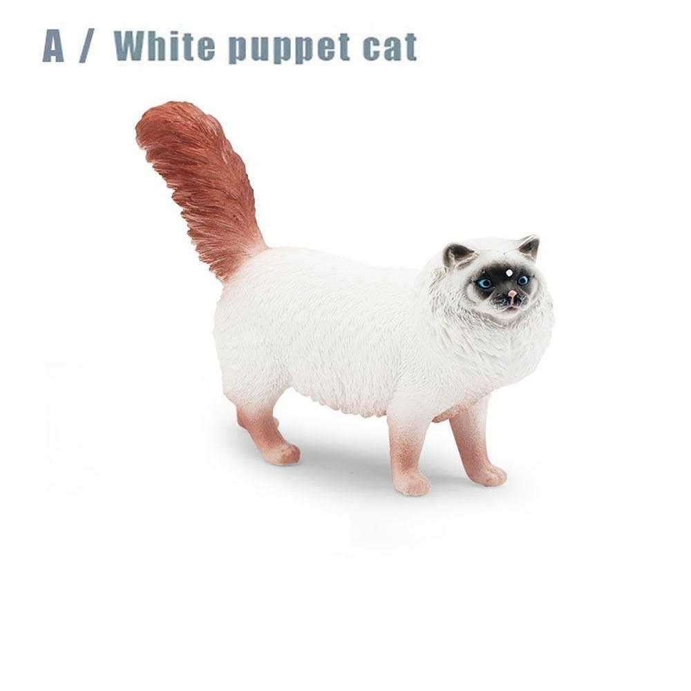 Exquisite PVC Simulation Cat Model Siamese Ragdoll Persian Cat Lifelike Realistic Pet Figurines Simulation Pet Car Decoration