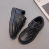 Kids Casual Sneakers Boys Girls Soft Sole Non-Slip Rubber Breathable Plain Black White